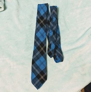 100% wool Ramsay blue tartan tie